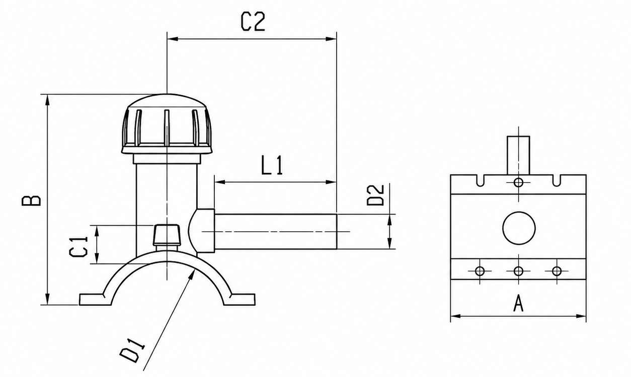 Electrofusion Branch Saddle technical drawing