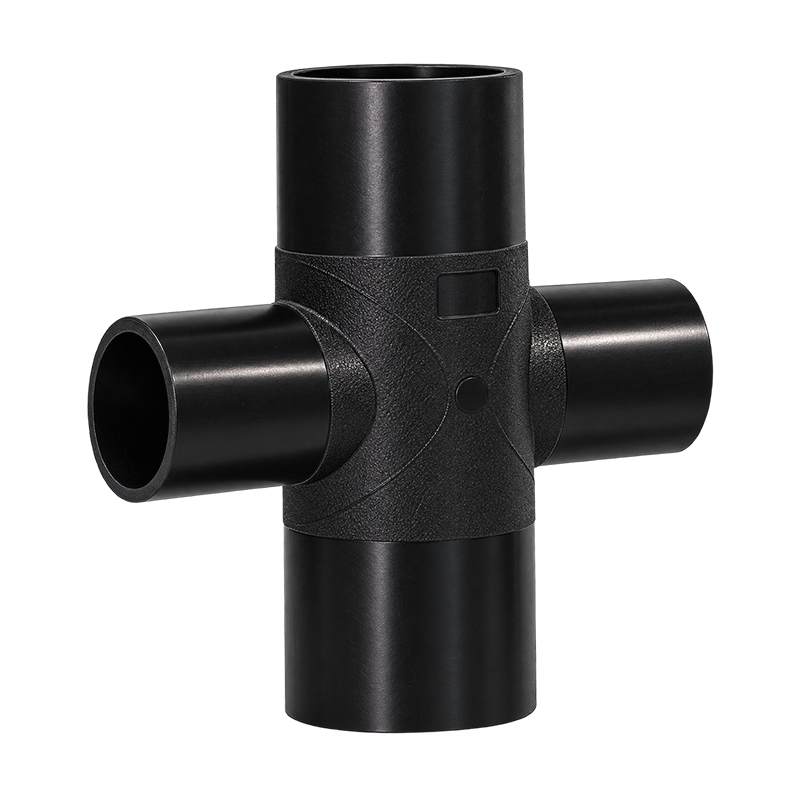 HDPE butt fusion reducing cross PE100 pipe fitting