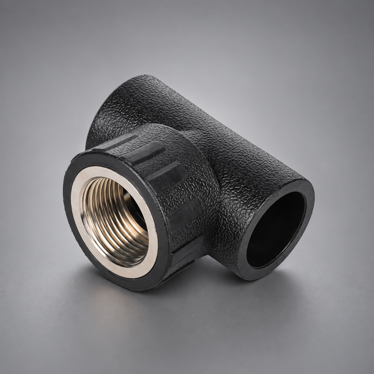 PE100 HDPE socket fusion female threaded tee for PE pipe systems