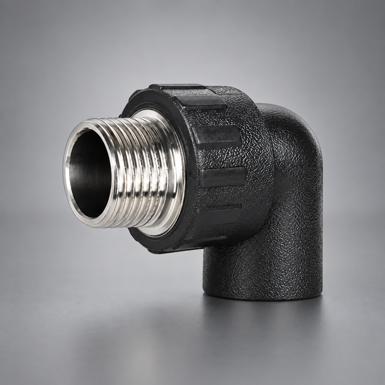 PE100 HDPE socket fusion male threaded 90 degree elbow for PE pipe systems