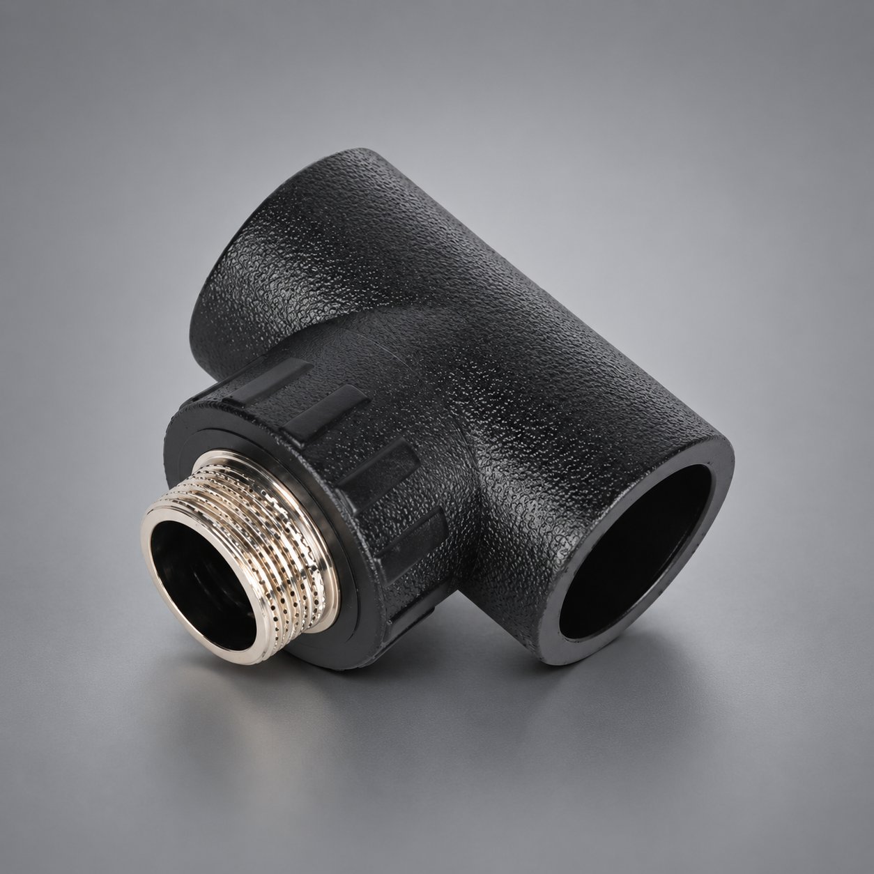 HDPE socket fusion male threaded tee