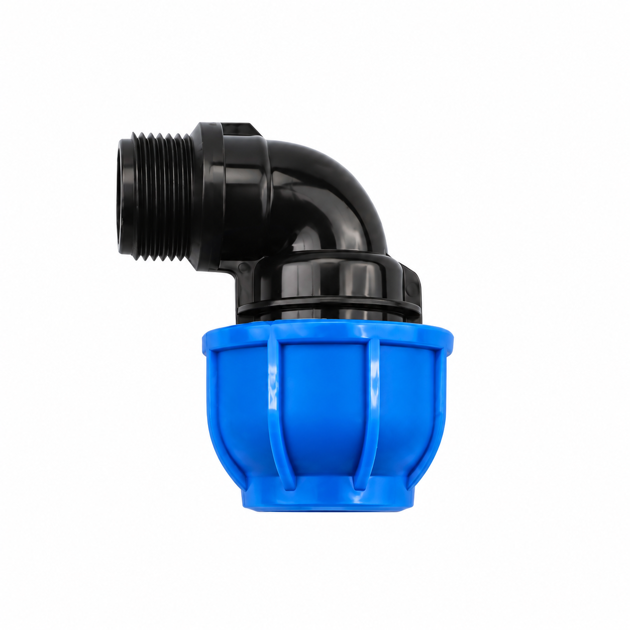 PP compression male threaded 90 degree elbow