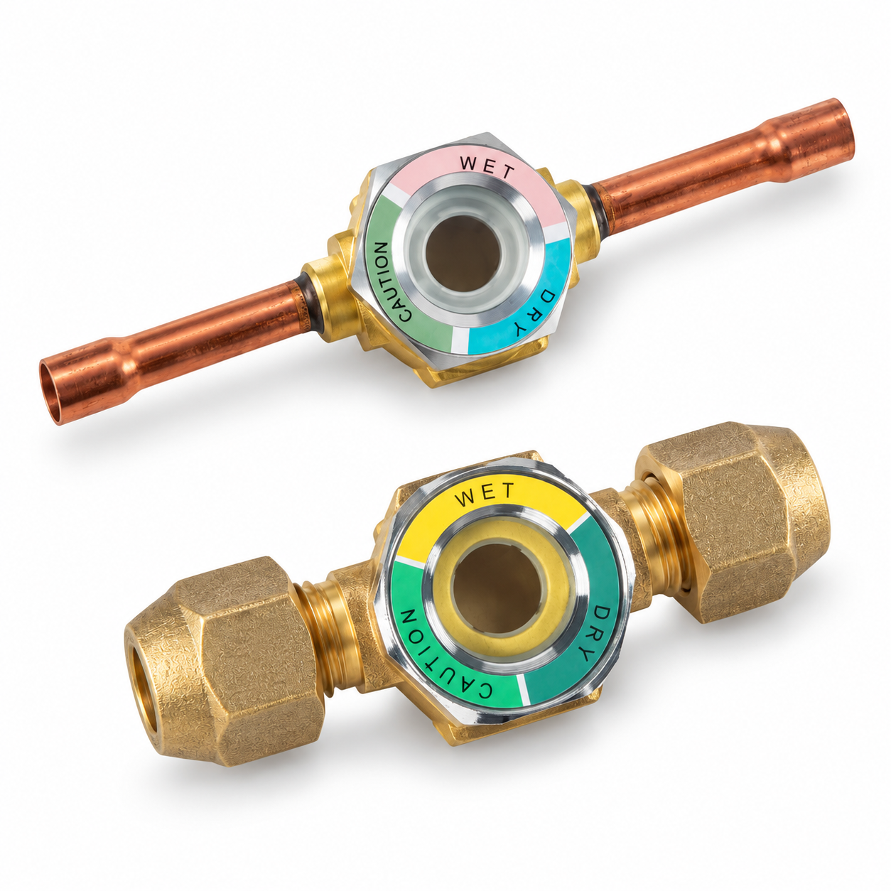 Refrigeration sight glass with ODF and SAE connection options