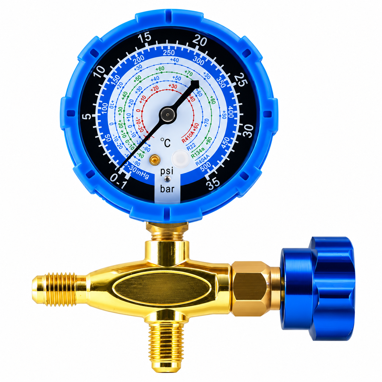 KY-466 high side brass single manifold gauge for HVAC refrigeration service