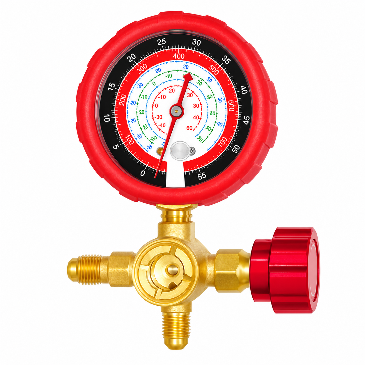 KY-467 high side brass single manifold gauge for refrigeration service
